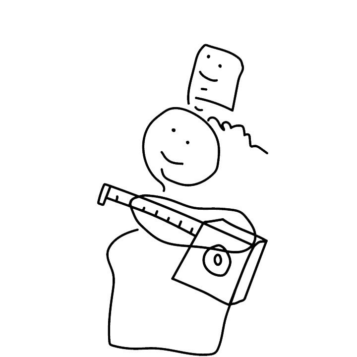 Drawn KoKo Character with Tape Measurer in Hand For Everyone