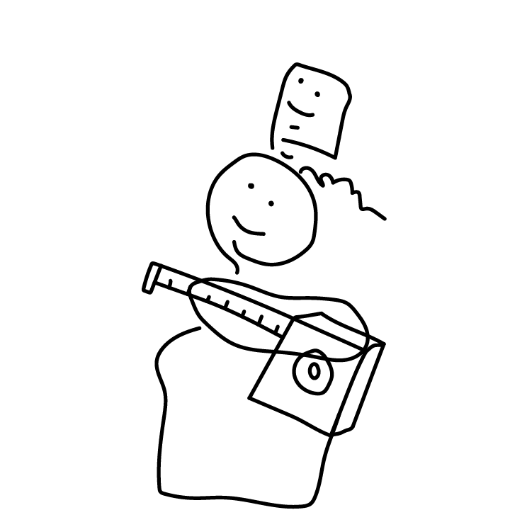 Drawn KoKo Character with Tape Measurer in Hand For Everyone