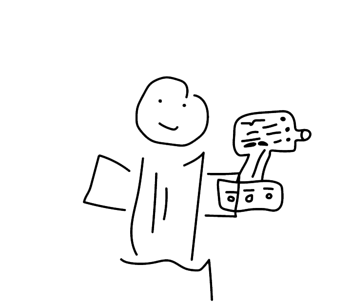 Drawn KoKo Character with Drill in Hand For Educators