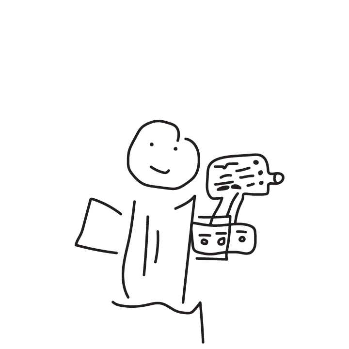 Drawn KoKo Character with Drill in Hand For Educators